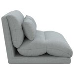 vidaXL Fauteuil de sol ajustable Gris clair Tissu