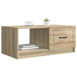 vidaXL Table basse Chêne Sonoma 90 x 50 x 37 cm Bois d'ingénierie
