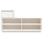 vidaXL Armoire à chaussures Blanc 110x34x61 cm Bois de pin massif