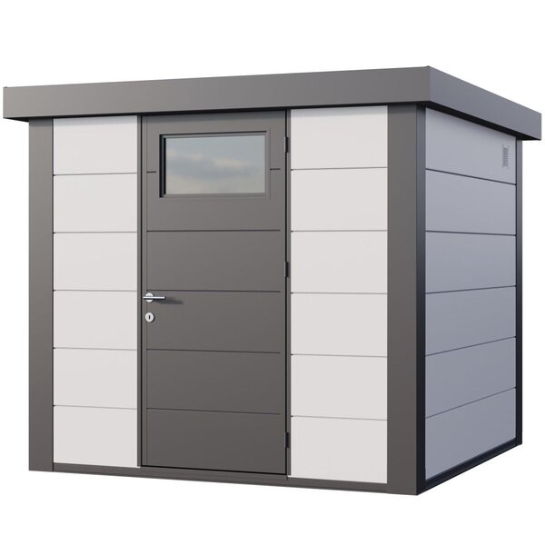 Abri de jardin moderne en acier porte simple 5 7 m² eleganto 2424