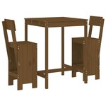 vidaXL Ensemble de bar de jardin 3 Pièces marron miel bois pin massif