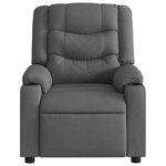 vidaXL Fauteuil de massage inclinable Gris foncé Tissu