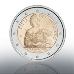 Pièce de monnaie 2 euro commémorative Vatican 2021 BU – Le Caravage