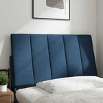vidaXL Coussin de tête de lit bleu 90 cm tissu