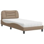 vidaXL Lit avec matelas Hvar cappuccino 80x200 cm similicuir