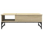 vidaXL Table basse chêne sonoma 100x50x35cm bois d'ingénierie et métal