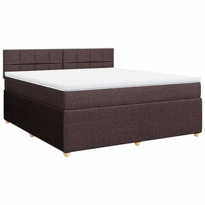 vidaXL Sommier à lattes de lit avec matelas Marron foncé 180x200 cm