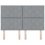 vidaXL Tête de lit style blocs diamant en tissu gris clair 140 cm