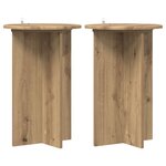 vidaXL Support de Plante 2 pièces Chêne artisanal Ø40 x 60 cm