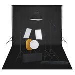 vidaXL Kit de studio photo boîte à lumière toile de fond et réflecteur