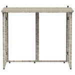 VidaXL Table de jardin pliante gris clair 90 x 51 x 75 cm polyrotin