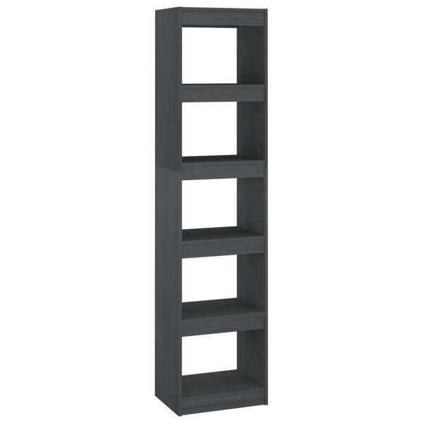 vidaXL Bibliothèque/Séparateur de pièce Gris 40x30x167 5 cm Pin massif