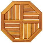vidaXL Dessus de table 50x50x2 cm octogonal bois massif d'acacia