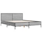 vidaXL Cadre de lit sans matelas sonoma gris 120x200 cm