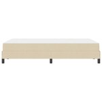 vidaXL Lit à ressorts avec matelas Crème 120 x 190 cm tissu
