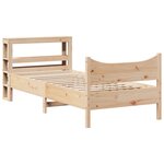 vidaXL Cadre de lit avec tête de lit 75x190 cm bois de pin massif
