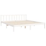 vidaXL Cadre de lit sans matelas blanc bois massif de pin