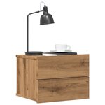 vidaXL Tables de chevet murales 2 Pièces chêne artisanal 40x32x30 cm
