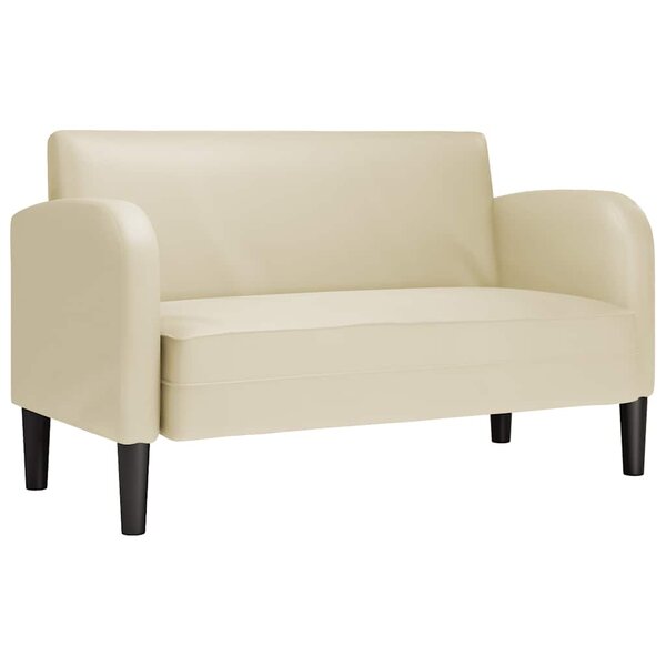 vidaXL Canapé causeuse crème 110 cm similicuir