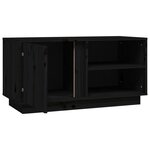 vidaXL Meuble TV Noir 80x35x40 5 cm Bois de pin massif