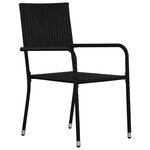 vidaXL Ensemble à dîner de jardin 9 Pièces Résine tressée Noir