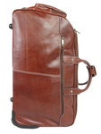 Sac de voyage cabine Travel à roulettes - Cuir Gras- KATANA - 60 CM - 33159-Marron