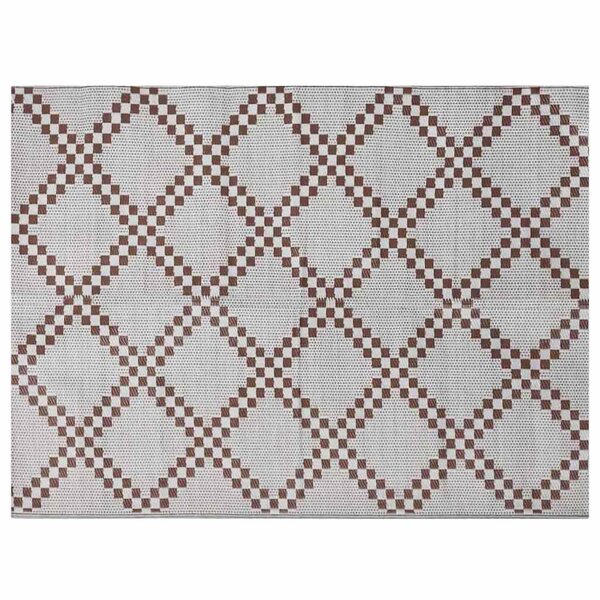 vidaXL Tapis d'extérieur ARAKIL Marron et blanc 400 × 300 cm