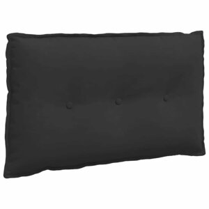 vidaXL Coussin de Dos Noir 80 x 50 cm Tissu en microfibre