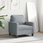 vidaXL Fauteuil Gris clair 60 cm Tissu