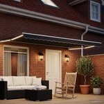 vidaXL Auvent rétractable électrique Anthracite 4 5 × 3 m