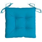vidaXL Coussins de chaise lot de 6 bleu clair 40x40x7 cm tissu oxford