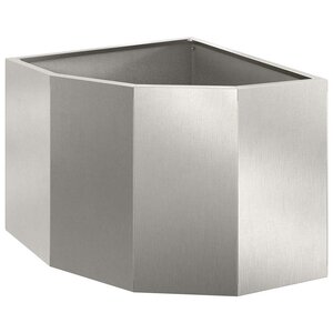 vidaXL Jardinière d'Angle Argent 45 x 45 x 35 cm Acier inoxydable