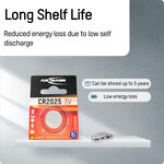 Pile bouton Lithium 'CR2025' 3 volt ANSMANN