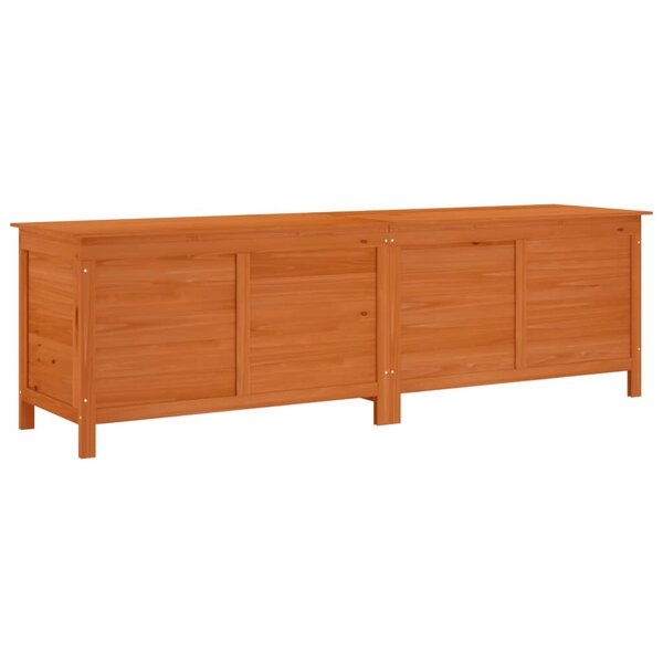 vidaXL Boîte de rangement de jardin marron bois massif de sapin
