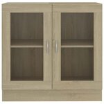 vidaXL Armoire à vitrine Chêne sonoma 82 5x30 5x80cm Bois d'ingénierie