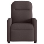vidaXL Fauteuil inclinable Marron foncé Tissu