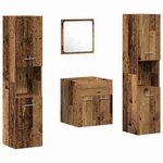 vidaXL Ensemble de meubles de salle de bain 4 Pièces Bois Ancien