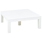 vidaXL Table de jardin Blanc 78x78x31 cm Plastique