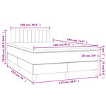 vidaXL Sommier à lattes de lit et matelas LED rose 120x190 cm velours