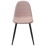 vidaXL Chaises à manger lot de 4 Rose Velours