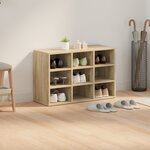 vidaXL Cabinet à chaussures avec étagère avec stockage Chêne sonoma 103x30x51 cm