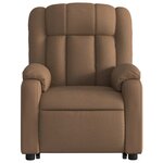 vidaXL Fauteuil inclinable Marron Tissu
