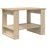 vidaXL Table basse Chêne Sonoma 72 x 50 x 50 cm Bois d'ingénierie