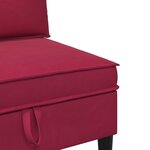 vidaXL Canapé moyen avec rangement Bordeaux Velours