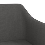 vidaXL Chaise pivotante de salle à manger Gris foncé Tissu