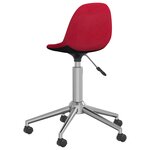 vidaXL Chaises pivotantes à manger lot de 2 rouge bordeaux tissu