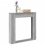 VidaXL Cadre de cheminée sonoma gris 100x20x100 cm bois d'ingénierie