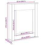 VidaXL Cadre de cheminée chêne sonoma 75x20x87 5 cm bois d'ingénierie