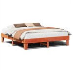 vidaXL Cadre de lit sans matelas cire marron 180x200cm bois pin massif