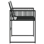 vidaXL Chaises de jardin lot de 4 noir résine tressée